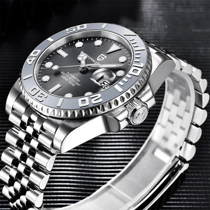 PAGANI DESIGN V2 Japan Mov't 40MM Luxury Men Mechanical Watch Sapphire Glass Ceramic Bezel Automatic Diving Watches for Men