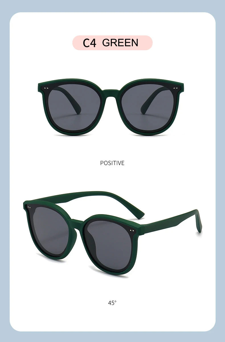 3-12 Years Kids Polarized Sunglasses Boys' Cool Girls Soft TPEE Frame Cat Eye Design Fashion Sun UV400 Protection Oval Glasses