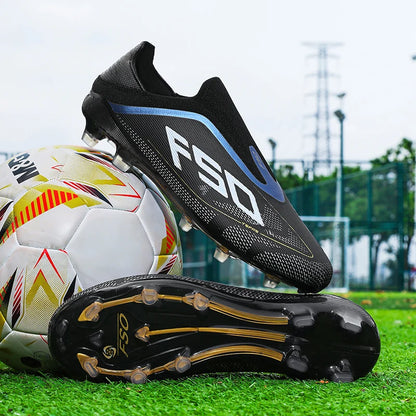 New Men's Soccer Shoes Grass Cleats High-Quality Match Outdoor Football Boots Non-Slip Boys Sneakers Hot-Selling High-Top Light