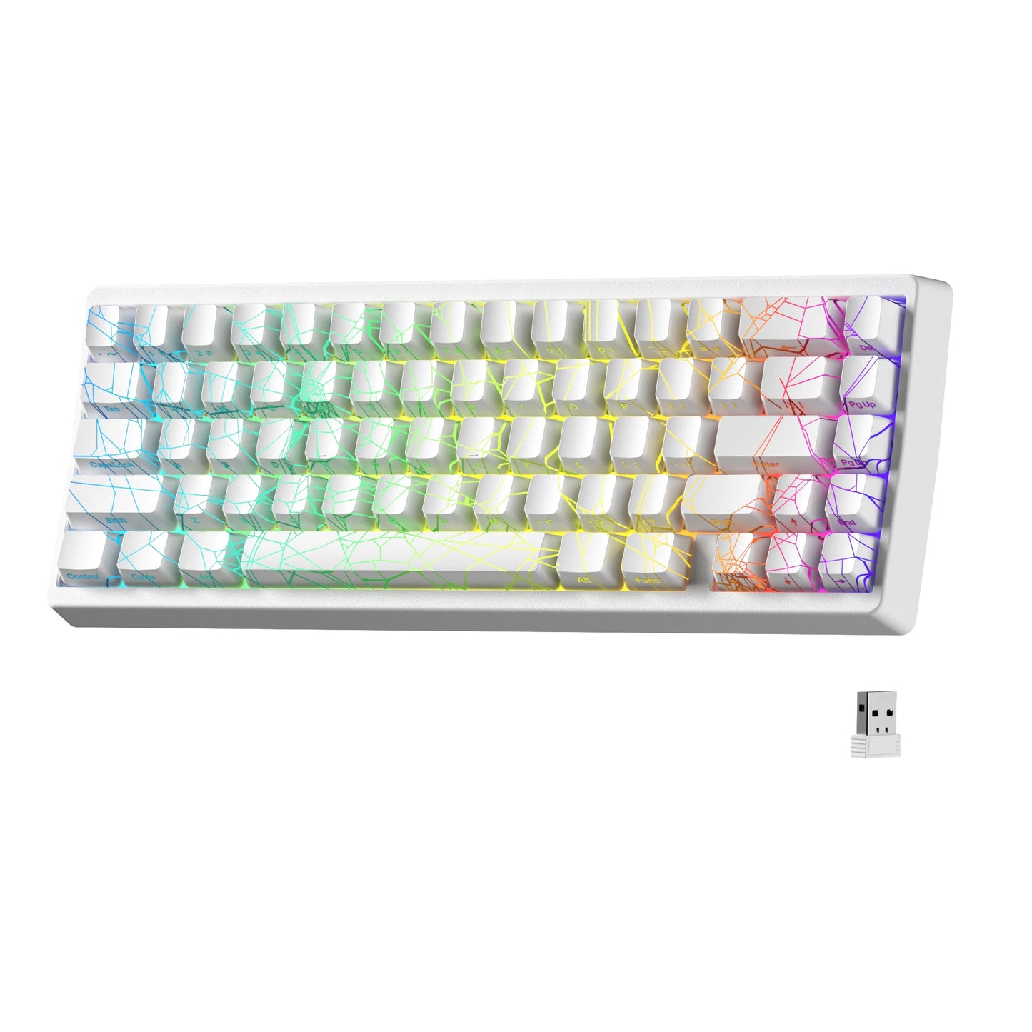 Teclado XVX Spider Web M67 JadeStone con teclas IMD-Tech, conexión trimodo y retroiluminación RGB personalizada 60%