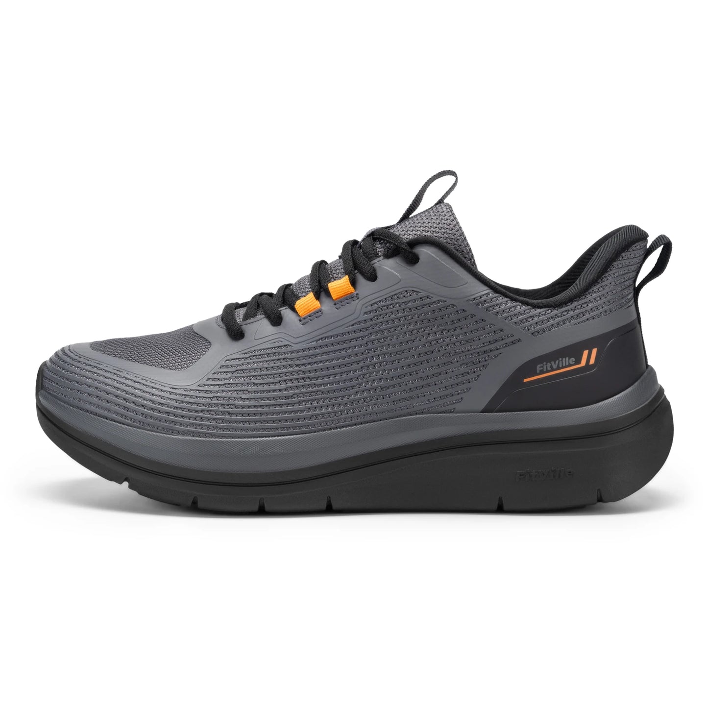 Fittington Men's Walking Shoes Extra Wide Sneakers Comfortable Lightweight Running Sports Shoes with Arch Support for Flat Feet
