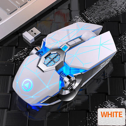 UTHAI A7 Laptop Accessories Rechargeable Wireless Mouse Mute Office Game Water Cooled Light Effect Bluetooth Mouse