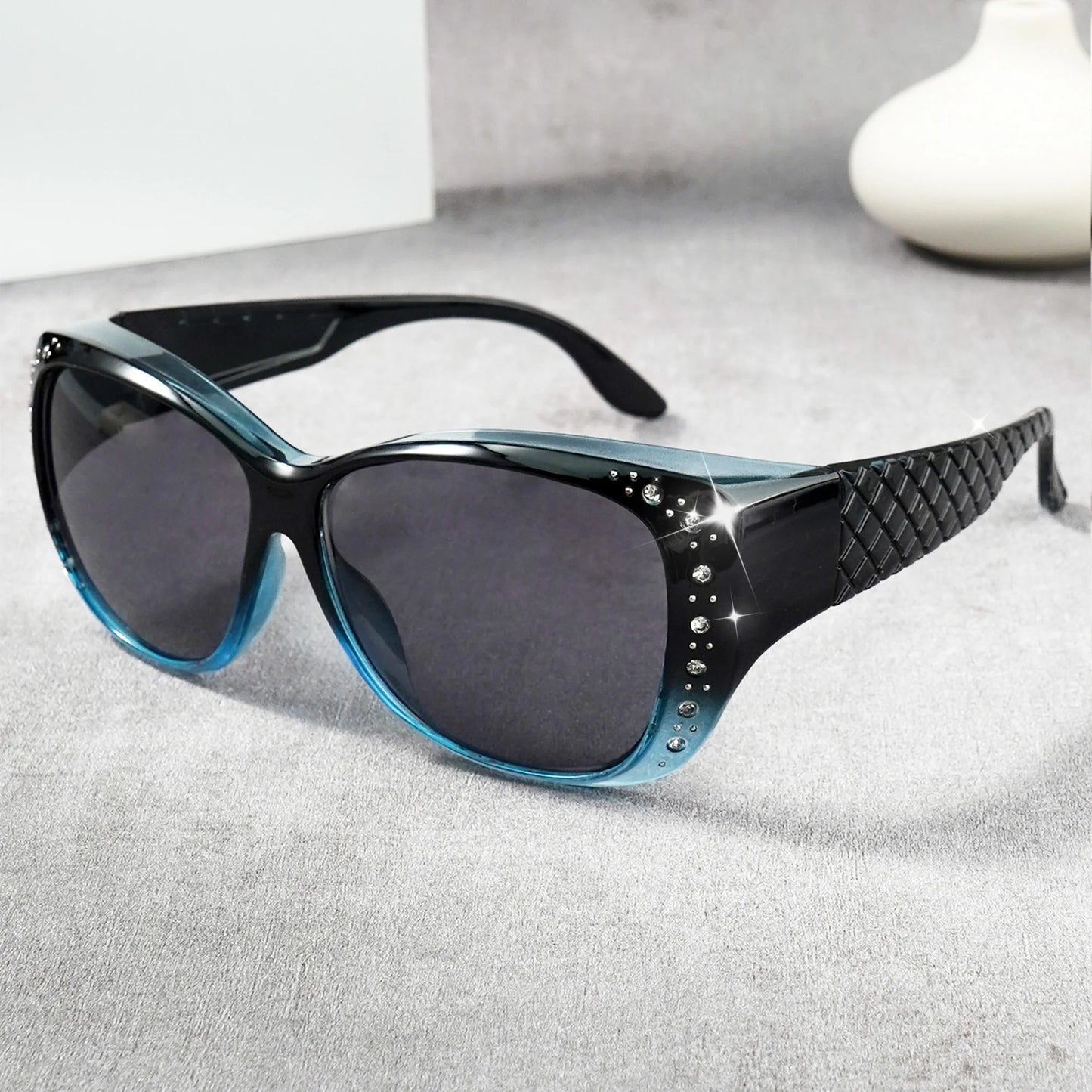 Rhinestone Fit Over Glasses Sunglasses Fashion Sun Glasses Fit Over GlitteringOversized Leopard Square Glasses