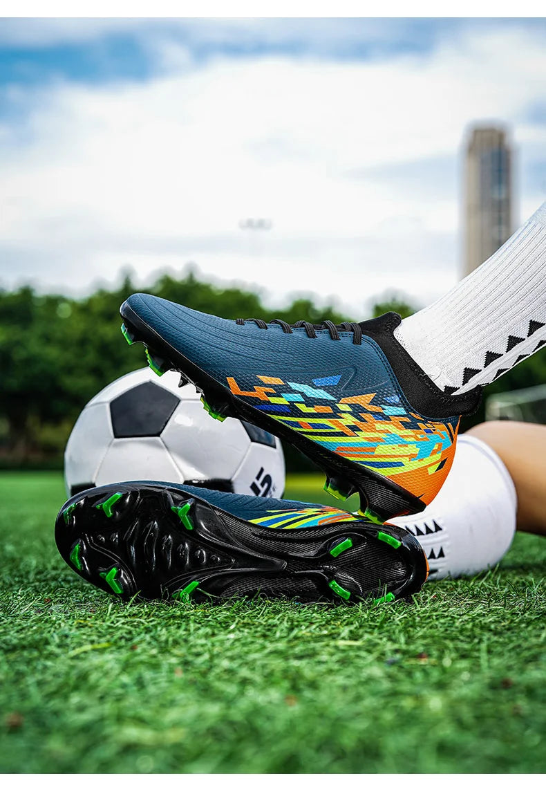 Casual Comfortable Men's Sports Shoes Soccer Shoes Men Anti-slip Outdoor Grass Training Breathable Lace-up Football Boots