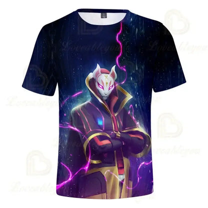 Fortnite Boys T-shirt Kids Tops Summer Children Clothes 3D Funny Battle Royale Game Graphics T Shirt Toddler Girls Top Tee