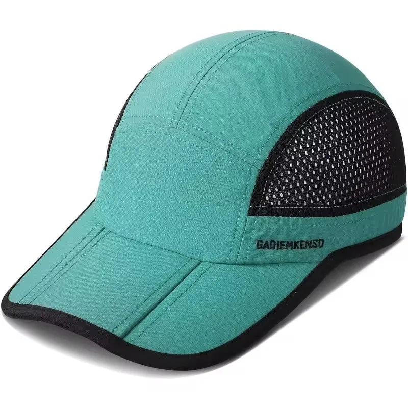 GADIEMKENSD Quick-Drying Foldable Portable Baseball Caps For Men Summer Sea Wave Embroidery Unisex Sport Sun Hats Snapback Cap