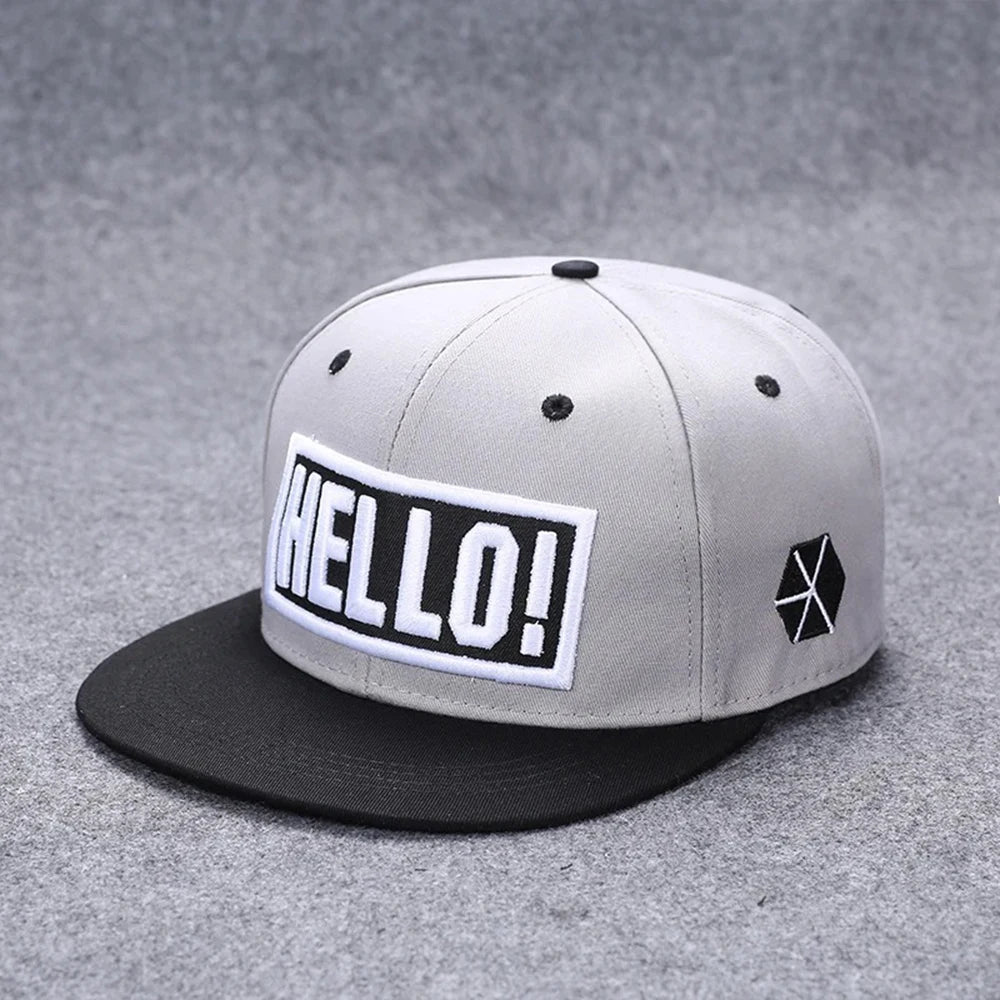Men's Letter Embroidery Tide All-Match Flat Brim Baseball Cap Ladies Summer Hip-Hop Hat Outdoor Shade Adjustable Peaked Cap