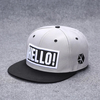 Men's Letter Embroidery Tide All-Match Flat Brim Baseball Cap Ladies Summer Hip-Hop Hat Outdoor Shade Adjustable Peaked Cap