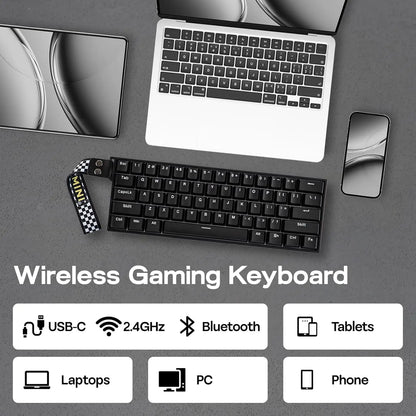 Teclado Gaming Mecânico AULA Mini60 HE/Pro/Max 60% com Switches Magnéticos, RGB, Tri-Mode, 8000Hz, RT 0.01mm, para E-Sports e Presentes