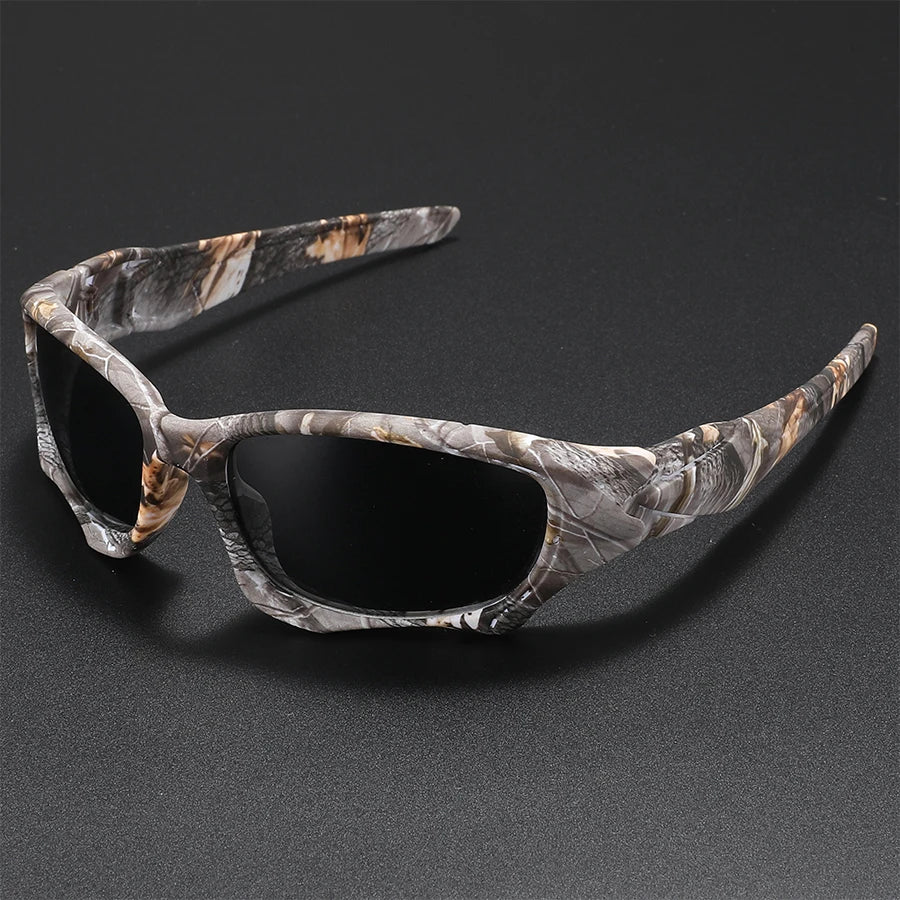 Outdoor Sports Polarized Sunglasses Men Curve Cutting Frame Stress-Resistant Lens Shield Sun Glasses Wome