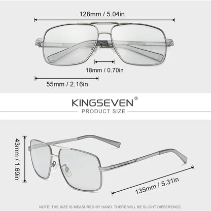 KINGSEVEN Causal Polarized Sunglasses Men Outdoor Driving Fashion Glasses UV400 Rectangle Driving Male Fishing Eyewear
