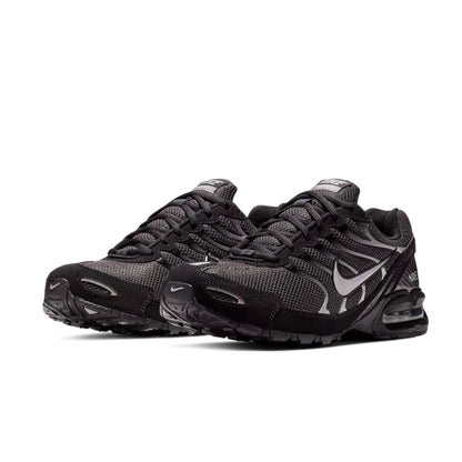 Ténis de corrida casuais de cano baixo Nike Air Max Torch 4 para homem – Preto/Prateado, com atacadores, sola almofadada, respiráveis e resistentes 343846-002