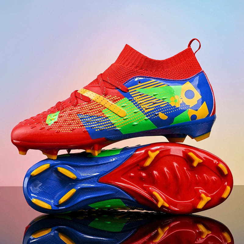 Football Boots Men Professional Soccer Shoes Sneakers Field Long Spikes Outdoor Competition Non-Slip Comfortable Training Shoes