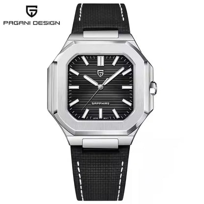 2026 New PAGANI DESIGN Square Quartz Luxury Watch for Men AR Sapphire Mirror Japan Movt Man Watch Luminous 316L All Steel Watch