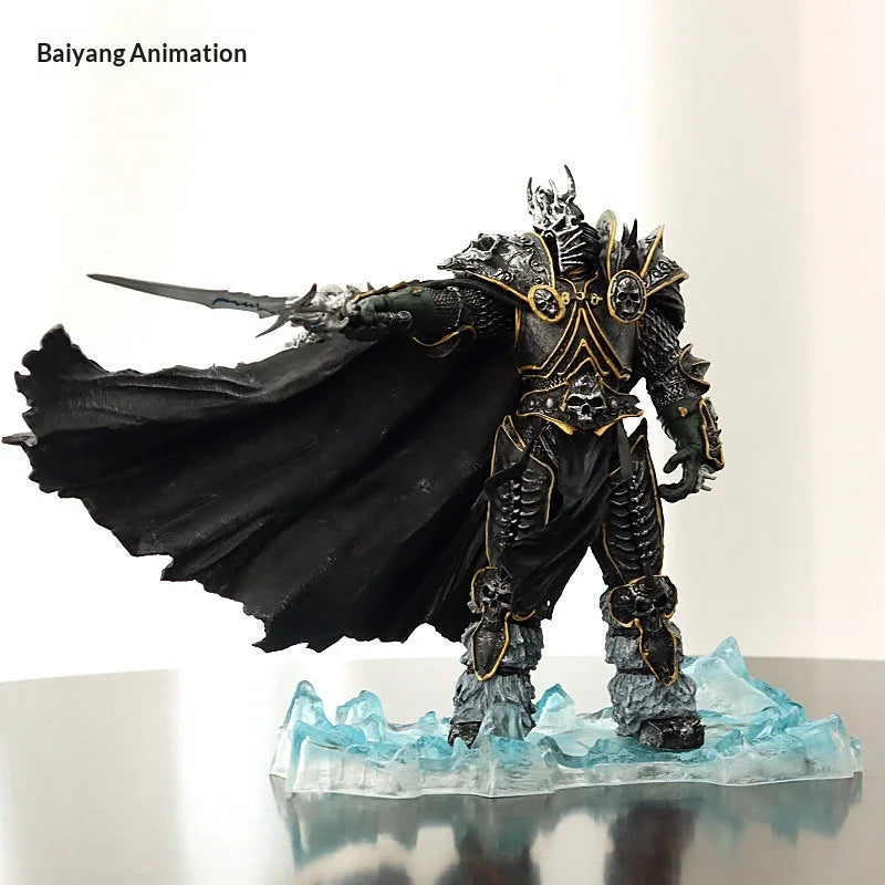 Hot Baiyang Anime World Of Warcraft Lich King Arthas Death Knight Gk Figure Statue Collectible Model Desktop Ornament For Men