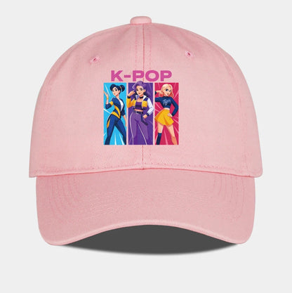 K-POP Girl Group Cartoon Baseball Cap Men Women Casual Adjustable Vintage Dad Hat Y2K Kpop Fan Sun Hat