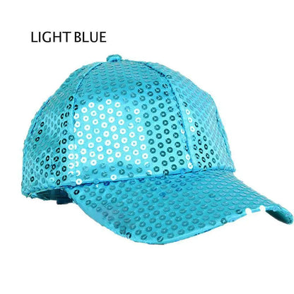 Fashion Baseball Caps Women Girl Ponytail Cap Sequins Shiny Messy Bun Snapback Hat Sun Caps Gorra Casual Ponytail Baseball Caps