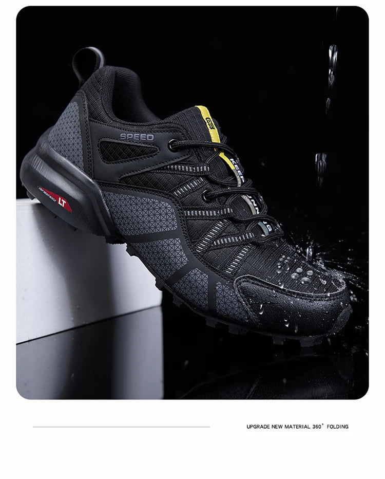 Men's hiking shoes, all-terrain outdoor sports shoes, breathable mesh, non-slip, wear-resistant hiking shoes, outdoor cycling shoes