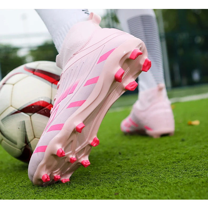 New Men's Football Boots Non-Slip Boys Grass Cleats High-Quality Match Soccer Shoes Hot-Selling Sneakers Outdoor High-Top Light