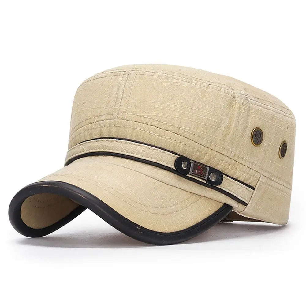 Fashion Men Peaked Cap Spring Summer Breathable Baseball Cap Adjustable Casual Cadet Hat High Quality Cotton Sun Cap