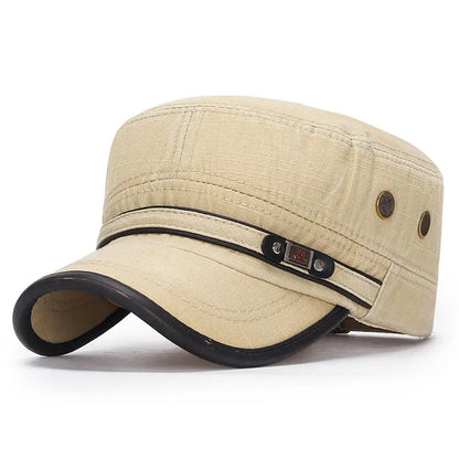 Fashion Men Peaked Cap Spring Summer Breathable Baseball Cap Adjustable Casual Cadet Hat High Quality Cotton Sun Cap