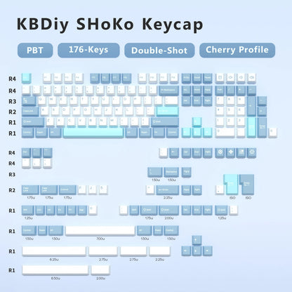 Keycaps KBDiy GMK Illusion perfil Cherry de PBT de doble inyección ISO para kit de teclado mecánico gamer, estilo retro gaming