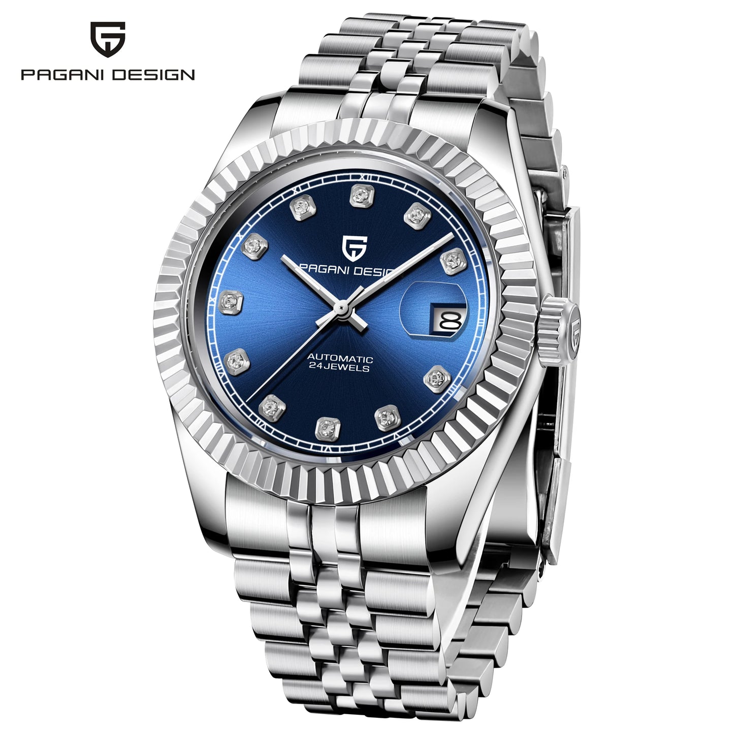 PAGANI DESIGN 8215 Movement Men Mechanical Wristwatches Sapphire Glass Luxury Watch for Men Steel 100M Waterproof Clock PD1645