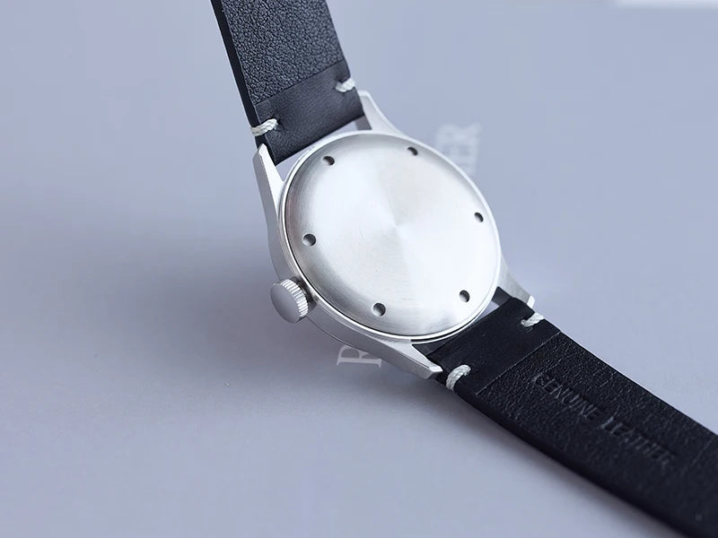 Milifortic Jumping Hour Auto R077 Vintage Small Seconds ST17 Movement Jump Hour Salmon Dial Men Watches