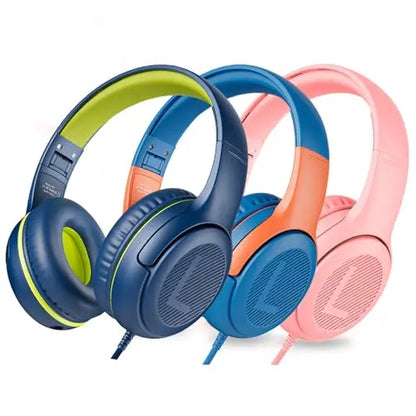 1/2/3 pièces AWATRUE AT2 Casque filaire pour enfants avec micro, casque supra-auriculaire pliable pour PC, ordinateur portable