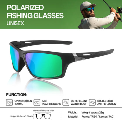 KAPVOE Outdoor Polarized Fishing Sunglasses Beach Ocean Sea Fishing Cycling UV400 MTB Sunglasses Bicycle Sports Hiking Eyewear