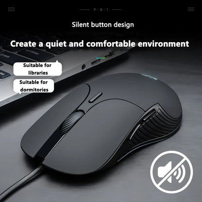 INPHIC B1 USB Wired Mouse Silent Office Gaming Mouse for PC and Laptops
