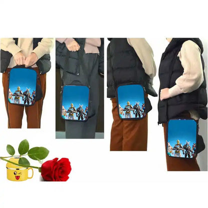Sacos de Almoço para Crianças, Sacos de Piquenique Escolares Cartoon Fort-nite para Meninas e Meninos, Sacos de Almoço Térmicos para Crianças, Portáteis e Leves