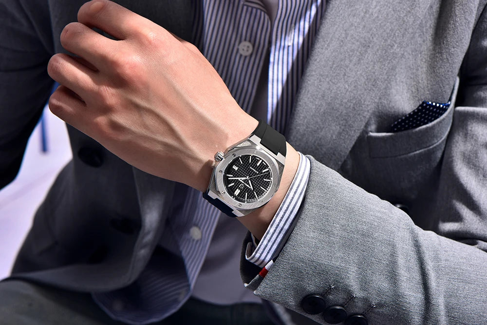 PAGANI DESIGN MIYOTA 8215 Men Automatic Mechanical Watches 40MM Sapphire Stainless Steel Waterproof Luminous Wrist Watch