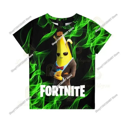 Cartoon Fortnite T Shirt 3D Printed Boys Girls Streetwear Kids Clothes Funny Tshirt O-Neck Summer Tops Birthday Gifts