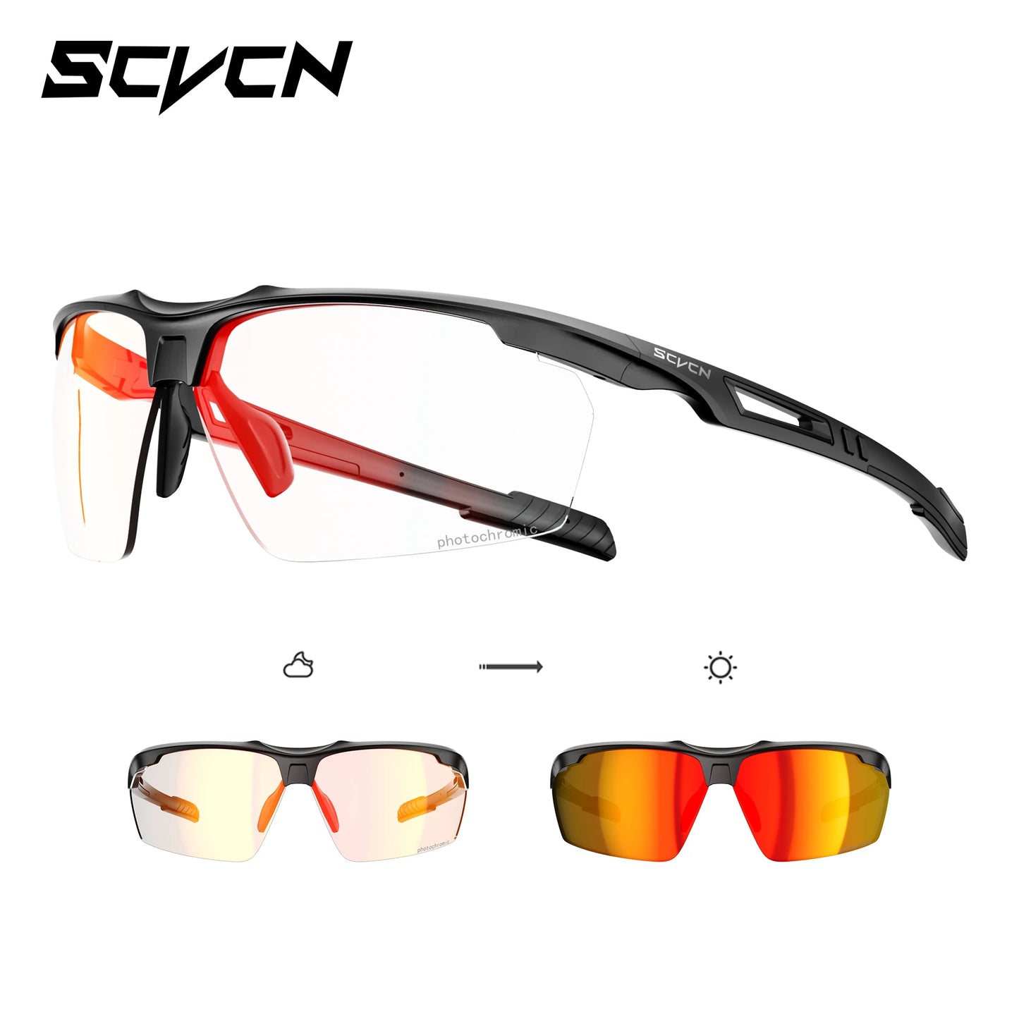 SCVCN-Polarized Cycling Glasses Running Sunglasses UV Protection Bicycle Sports MTB Road Bike Eyewear for Women Cycle Goggles