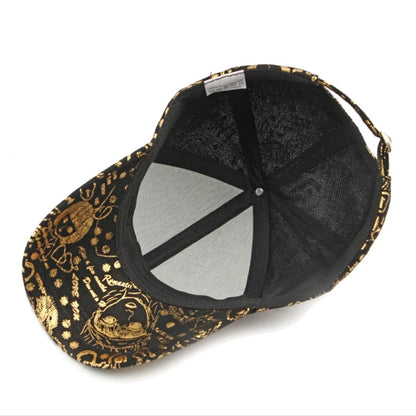 New Graffiti Baseball Cap, Gold Stamping Outdoor Hip-hop Joker Cap, Street Cool Baseball Hat, For Men And Women Sports Hat