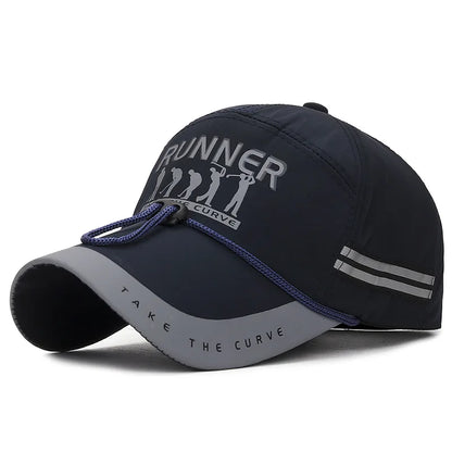 Men's Peaked Cap Adjustable Breathable Sports Cap Long Brim Sunscreen Baseball Cap For Men Fashion Boy Snapback Hat Caps