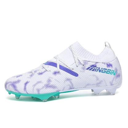 Turf Soccer Cleats Professional Men Football Boots Breathable Mesh Youth Soccer Shoes Anti Skid Male Sneakers Society Chuteira