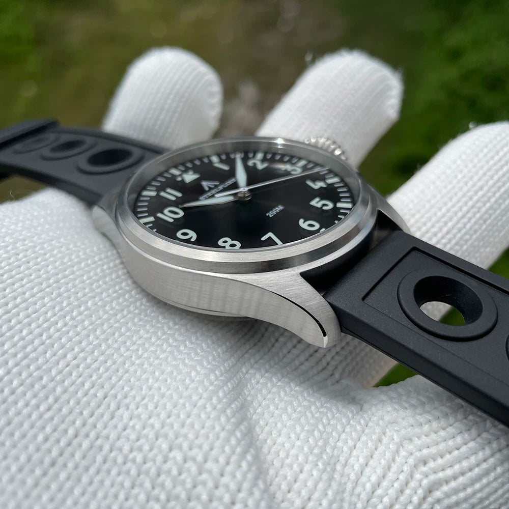 STEELFLIER Official SF743 Pilot VH31 Quartz Movement Big Onion Crown 200M Waterproof Sapphire Crystal Luxury Dive Luminous Watch