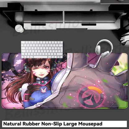 Gaming Accessories Overwatch D.Va Mouse Pad Large Keyboard Mousepad PC Cabinet Deskmat XXL Extended Mats Gamer Mousepad