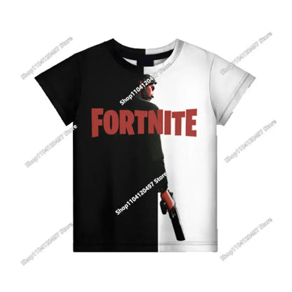 Cartoon Fortnite T Shirt 3D Printed Boys Girls Streetwear Kids Clothes Funny Tshirt O-Neck Summer Tops Birthday Gifts
