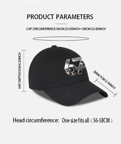 Metallic Number 67 "Six Seven" Print Baseball Cap Adjustable Unisex Streetwear Sun Hat