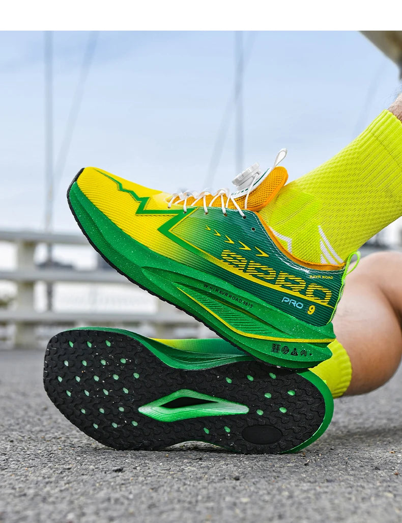 Men Marathon Running Shoes Carbon Board Specialty Sports Breathable Lightweight Women's Comfortable Athletic Nonskid Sneakers