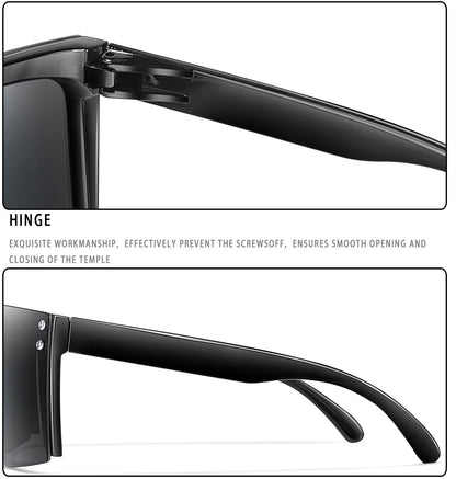 3 Pairs Fishing Sunglasses Men and Women Square Oversize Windproof Shades with UV Protection for Outdoor Cycling Hiking