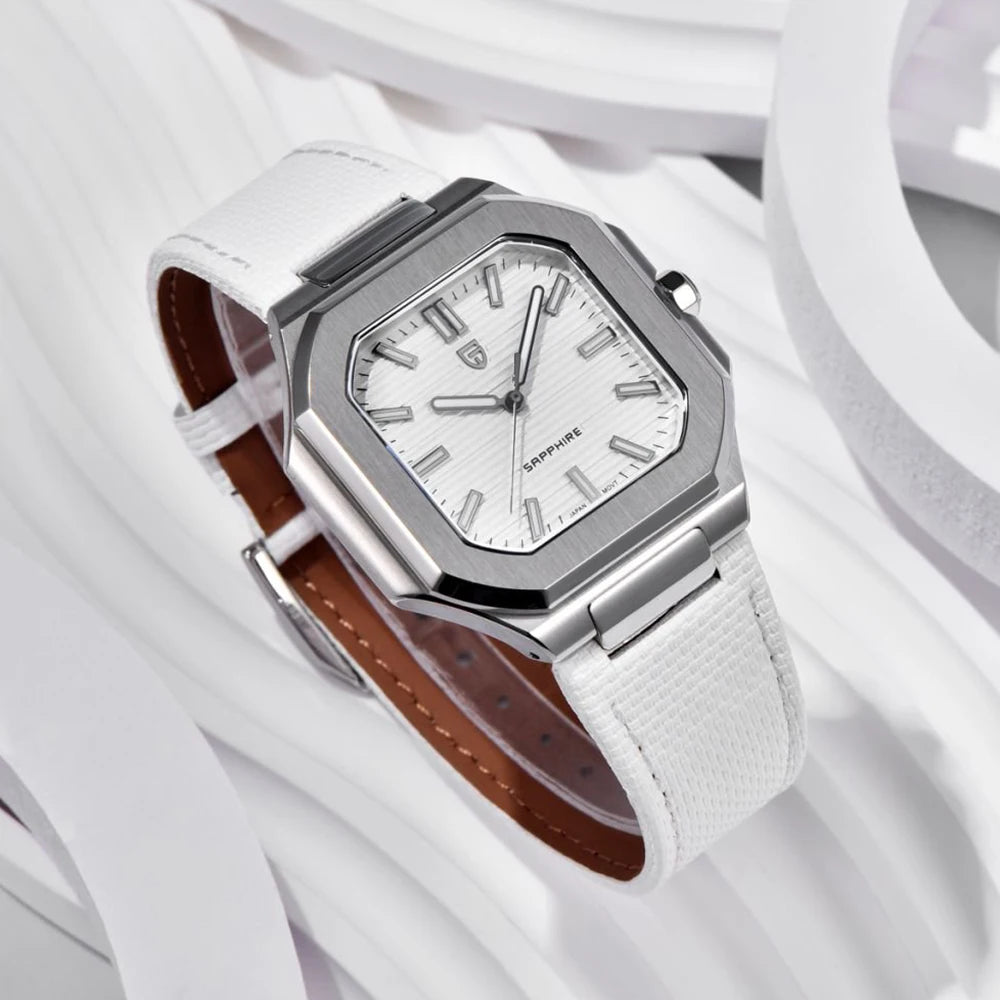 2026 New PAGANI DESIGN Square Quartz Luxury Watch for Men AR Sapphire Mirror Japan Movt Man Watch Luminous 316L All Steel Watch