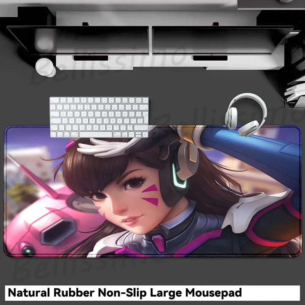 Gaming Accessories Overwatch D.Va Mouse Pad Large Keyboard Mousepad PC Cabinet Deskmat XXL Extended Mats Gamer Mousepad
