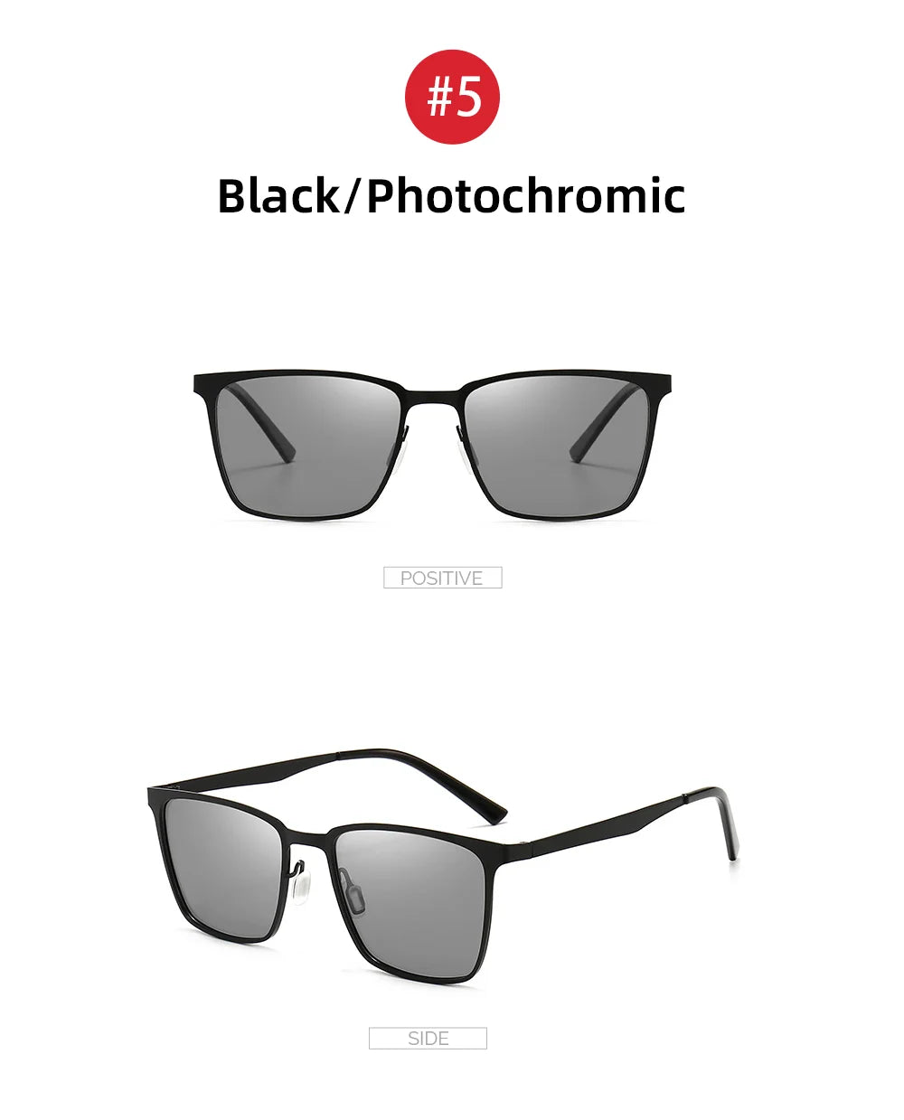 Men’s Retro Rectangular Polarized Sunglasses VIVIBEE, Matte Black UV400 Eyewear, Women Stylish Outdoor Driving Glasses