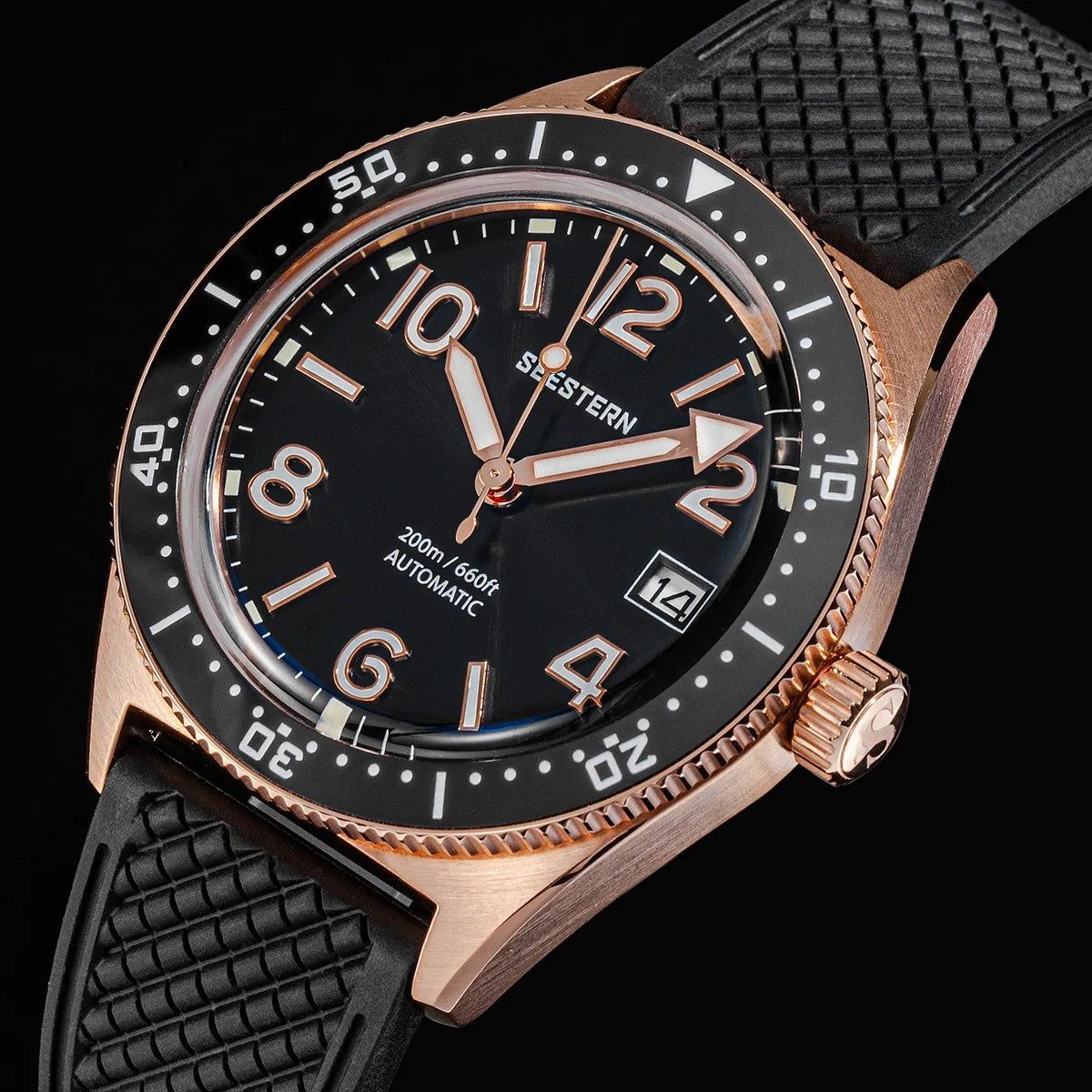 Sugess Diving Watch for Men Automatic Mechanical Wristwatches 20ATM Waterproof Sapphire NH35A Movement BGW9 Luminous New S434-2