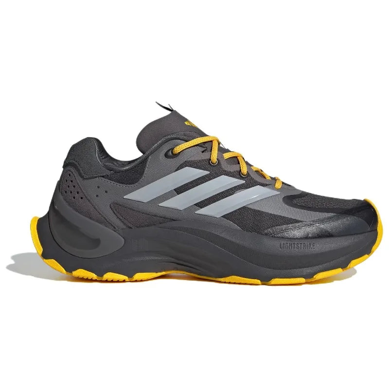 Adidas Maxxwavy ADV Chaussures basses tendance et durables pour homme et femme, gris foncé et jaune-JI2445