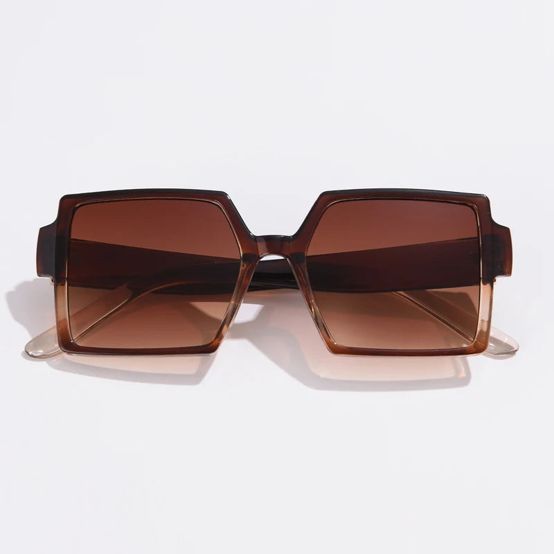 Cycling 1/2pcs Female Square Large Frame Sunglasses Women Retro Brand Big Frame Sun Glasses Black Fashion Gradient Eyeglasses